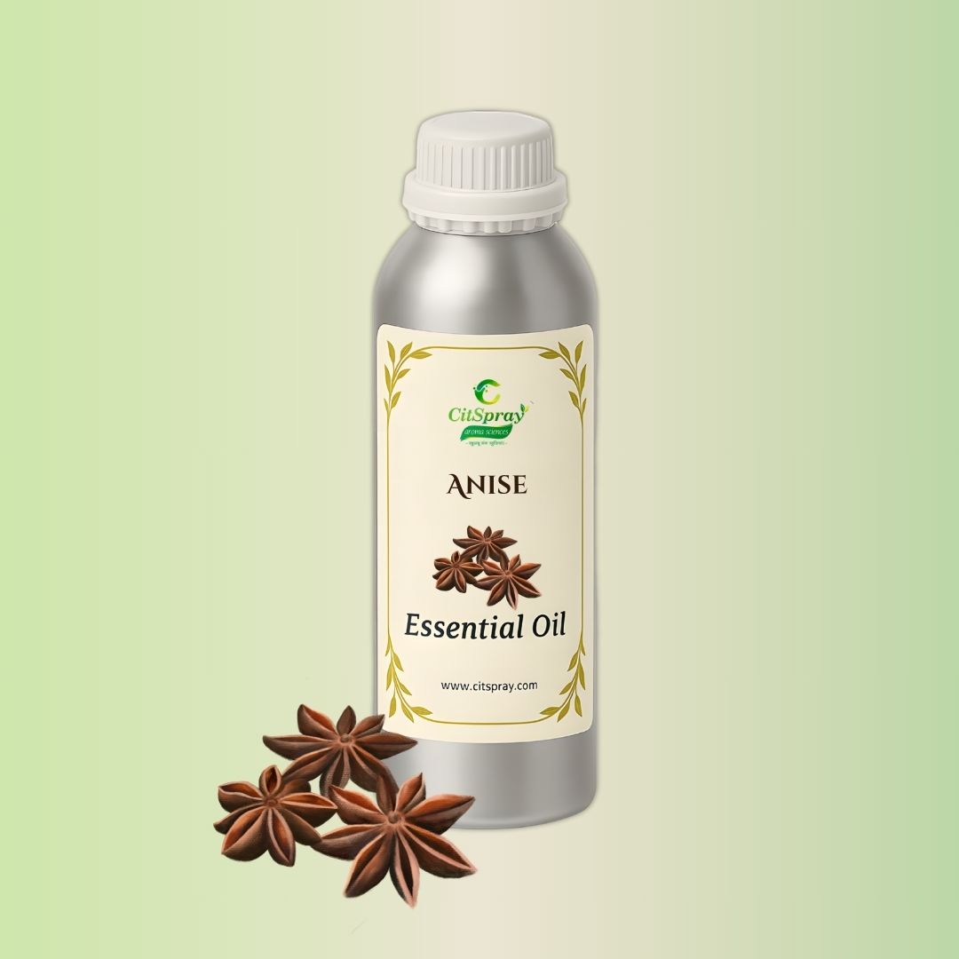 Anise Essential Oil by CitSpray in aluminum bottle. Aromatic spice.